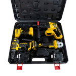 kit de 4 herramientas LLave de impacto, Esmeril, taladro y percutor Inalambrico Amarillo - Imagen 5