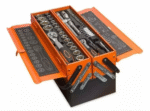 Caja Herramientas 85 Piezas 3 Niveles Plegable Metal/85pcs
