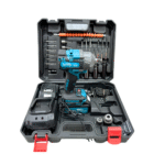 Llave de impacto azul con accesorios tasbel 98v CON MANDRIL