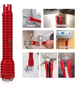 Llave De Tubo Multiuso 8 En 1 Plomeria Griferia Cañeria Caño Blanco - Imagen 2