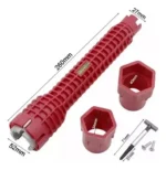 Llave De Tubo Multiuso 8 En 1 Plomeria Griferia Cañeria Caño Blanco - Imagen 4