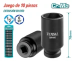 Set Dados Impacto Industriales Cr-mb 1/2 10pzas Total - Imagen 3