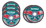 Set de 5 piezas de discos abrasivos Mini Esmeriles 76mm Total Color Turquesa