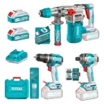 Kit Taladro + Atonrillador + Rotomartillo Inalambrico Total
