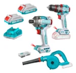 Kit Llave De Impacto + Taladro Percutor + Soplador 20v Total
