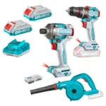Kit Llave De Impacto + Taladro Percutor + Soplador 20v Total