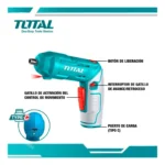 Destornillador mini Inalámbrico 4V TOTAL con Puntas - Imagen 2