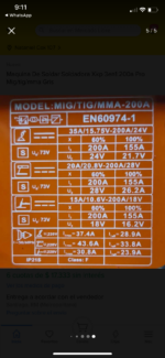 Maquina De Soldar Soldadora Xkp 3en1 200a Pro Mig/tig/mma Gris - Imagen 5