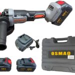 Esmeril Angular Inalámbrico Osmao 98v | 2 Baterías + Cargador | Gris Oscuro Profesional