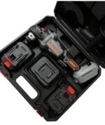 Esmeril Angular Inalámbrico Osmao 98v | 2 Baterías + Cargador | Gris Oscuro Profesional - Imagen 3