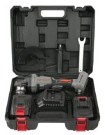Esmeril Angular Inalámbrico Osmao 98v | 2 Baterías + Cargador | Gris Oscuro Profesional - Imagen 2