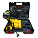 Llave De Impacto Xr TASBEL + 2 Baterías Con Accesorios Y Maleta Amarillo 98v 50 - Imagen 4