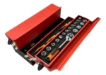 Caja de Herramientas Metálica 85 Piezas – Plegable 3 Niveles Naranja - Imagen 4
