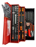 Caja de Herramientas Metálica 85 Piezas – Plegable 3 Niveles Naranja - Imagen 3