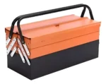 Caja de Herramientas Metálica 85 Piezas – Plegable 3 Niveles Naranja - Imagen 2
