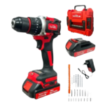 Taladro Inalámbrico Tasbel Punta de Acero – 2 Baterías – Color Rojo