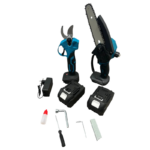 Pack Mini Sierra  + Tijera Podadora Inalámbrica Azul – 2 Baterías - Imagen 2