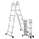Escalera Aluminio Plegable EOLAND 12 Peldaños 3.4m Multipropósito