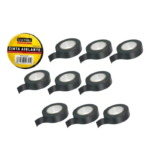 Pack Huincha Cinta Aislante- 18mm X 0.15mm X 10 Yd - 10 Unid Color Negro - Imagen 2