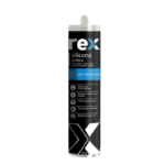 Silicona Acética Transparente con Fungicida 300 ml Rex