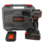 Taladro Inalámbrico OSMAO con 2 Baterías + Estuche – Color Gris