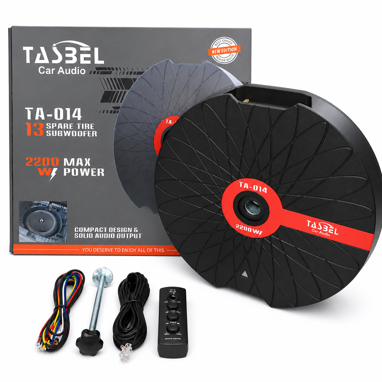 CAR AUDIO Subwoofer Redondo 2200W TASBEL TA-014 - Imagen 1