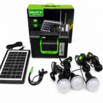 Sistema de Iluminación Solar GDLITE 10 con Panel Solar, Radio FM y 3 Ampolletas LED