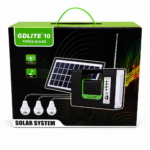 Sistema de Iluminación Solar GDLITE 10 con Panel Solar, Radio FM y 3 Ampolletas LED - Imagen 2