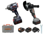Kit de Llave De Impacto y Esmeril Inalambrico Osmao con Baterías 98V de Ion de Litio