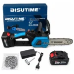 Motosierra Inalámbrica 12 Pulgadas+ 2 Baterías+2 Cadenas 20v Bisutime
